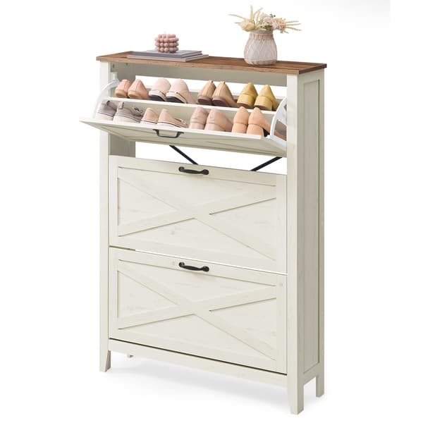 Skoskap 24x87x123,6 cm Hvit MDF