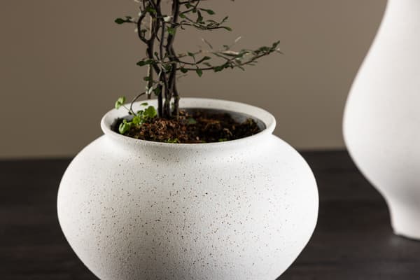 Vase Rellis 11x18x18 cm Hvid