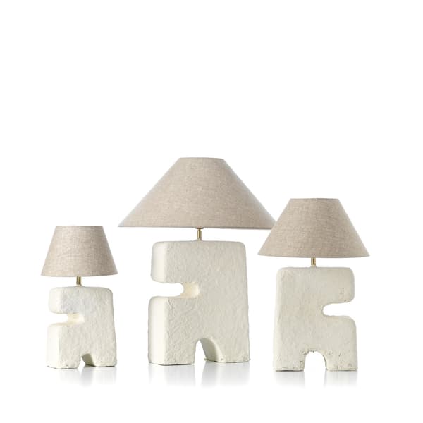 Bordslampa, L’Objet, 25x25x25 cm, Vit