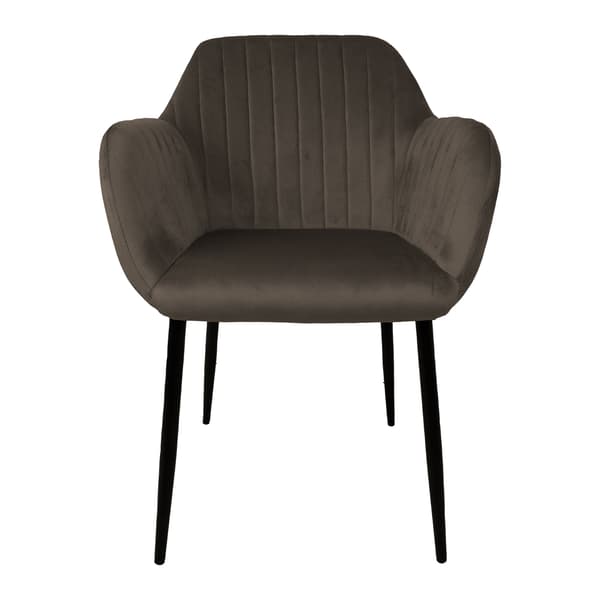 Stol Evelin 58x59x81 cm brungrå sammet