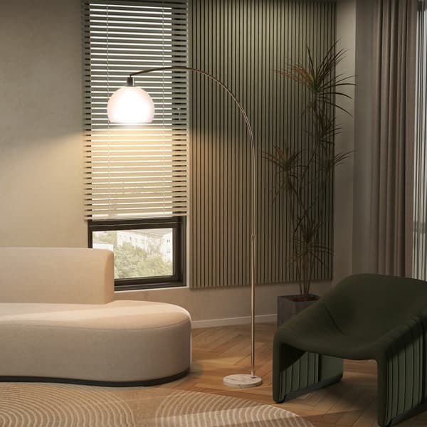 Gulvlampe 26x90x180 cm hvid