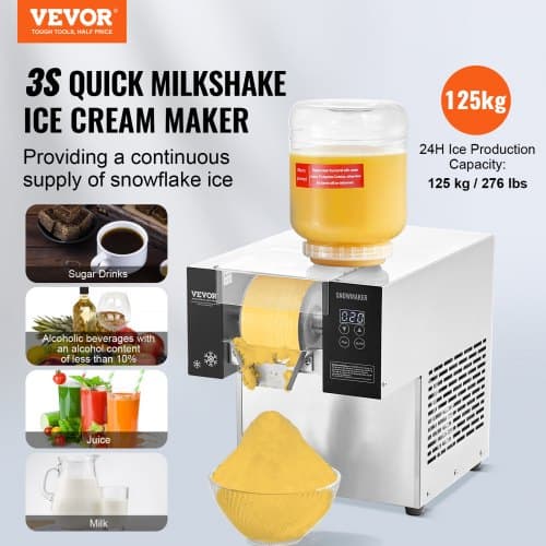 Snowflake ismaskine, 420x320x400 mm, rustfrit stål