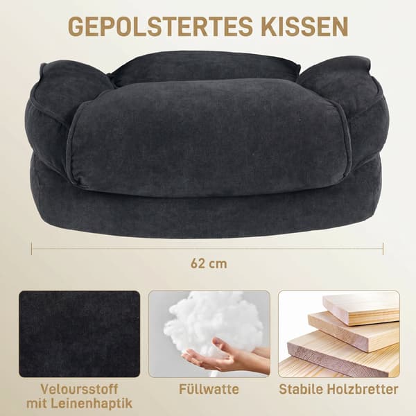 Executive kontorstol 68,5x79x117-125 cm sort