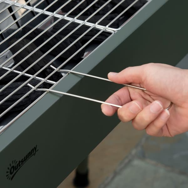 Kulgrill, 77x30x70 cm, Grøn