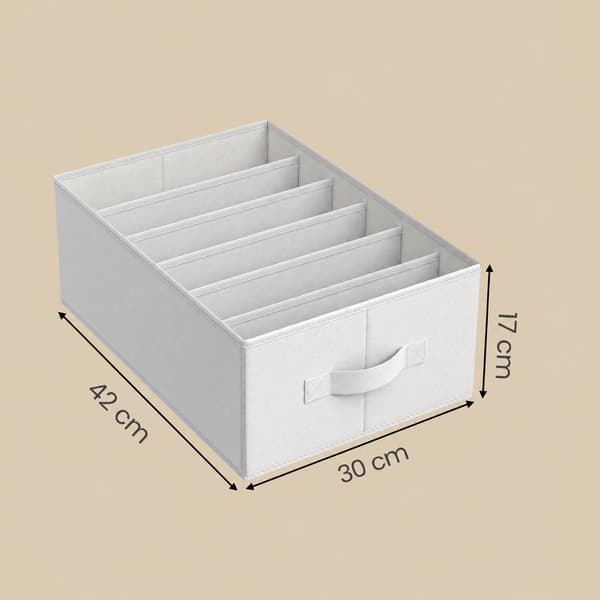 Garderobsorganisatör set, 42x30x17 cm, grå