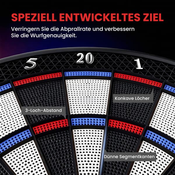 Elektronisk dartskive 47x41x2,5 cm Multifarvet, plast