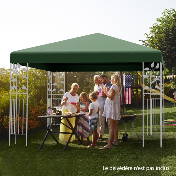 Pavilion Erstatningsdug 300x300 cm mørkegrøn