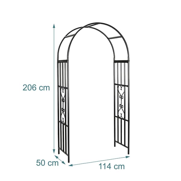 Havebue 206x114x50 cm Sort Metal, Kodustaar