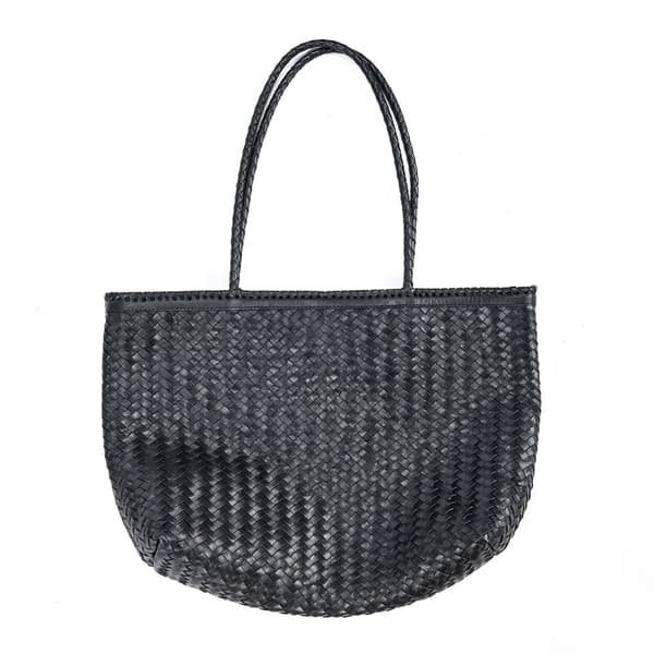 Shopper taske, 13x48x63 cm, Sort, Læder