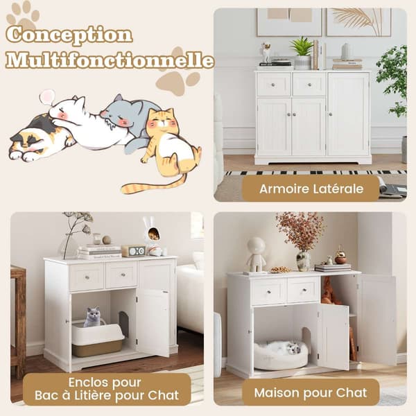 Kat Toiletskab, 100x45x80 cm, Hvid , Star