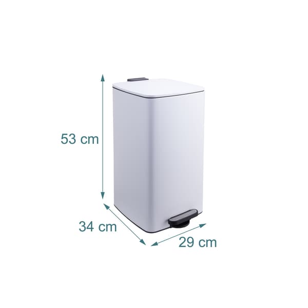 Køkkenaffaldsspand, 30 L, Hvid, Kodustaar