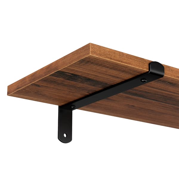 Væghyldesæt 60x20x7 cm Brun-Sort MDF