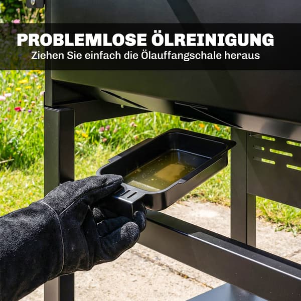 Gasgrill 123x57x102 cm Sort Rustfrit Stål