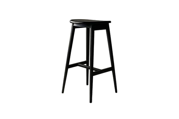 Barstol Orust 43x36x77 cm Sort Gummitræ