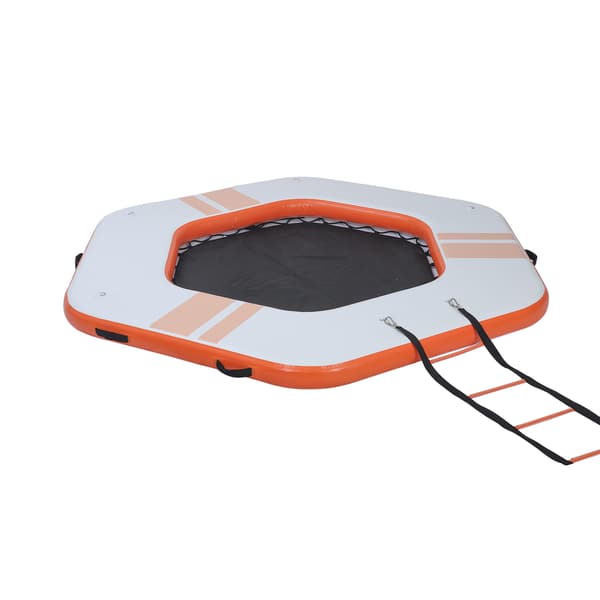 Oppustelig flydedock 260x260x15 cm Orange