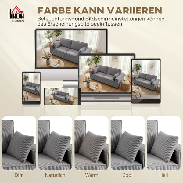 Sofa 3-personers 218x79x91 cm Lys grå fløjl polstring
