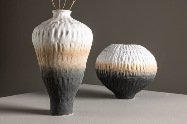 Vase, 16x29 cm, Beige, Keramik