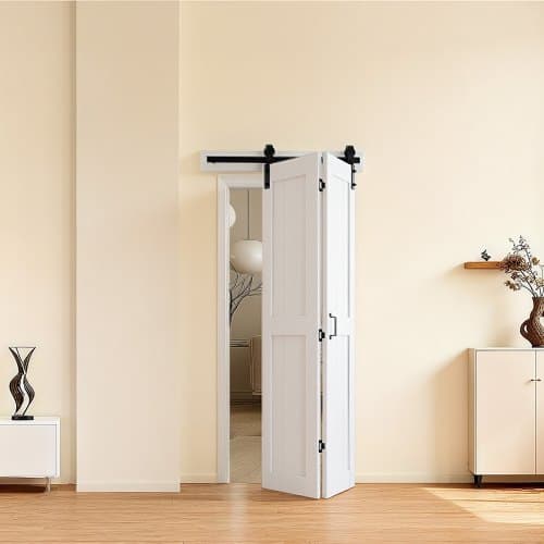 Bifold Skjutdörr, 91.4x213.4x3.5 cm, Vit, MDF