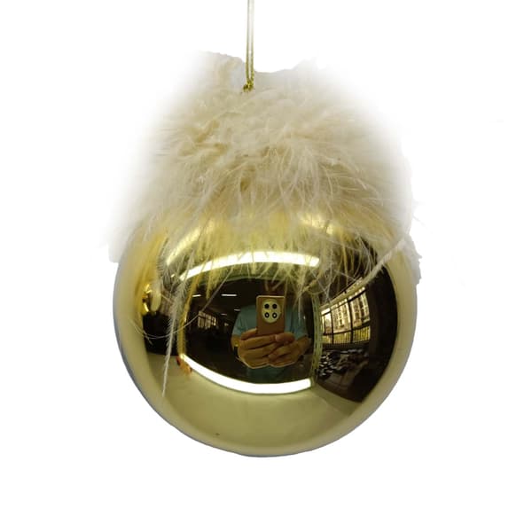 Juleophæng 10 cm Guld Glas