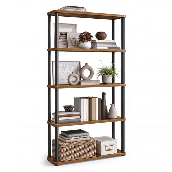 Bogreol 60x23,8x139 cm rustik brun