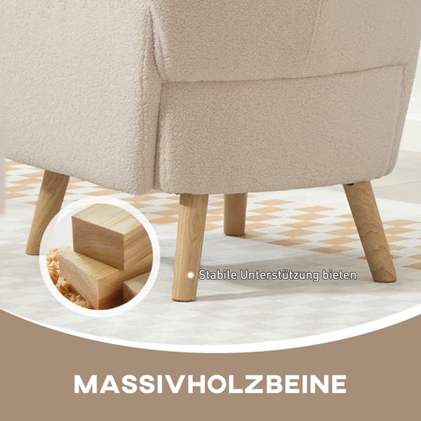 Accentstol 77x72x106 cm beige