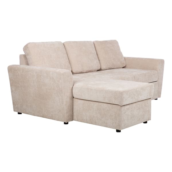 Hörnbäddsoffa INGA 217x160x88 cm Beige Tyg