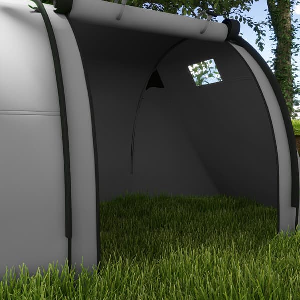 Campingtelt 470x220x150 cm Grå Polyester