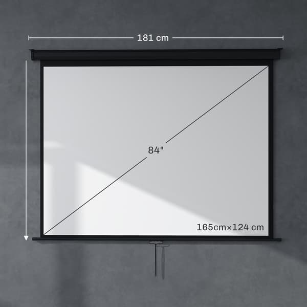 Projektionsskærm 171x128 cm sort