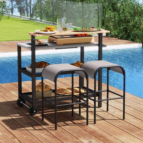 Rullende barvogn, 116x55x130 cm, Sort , Star