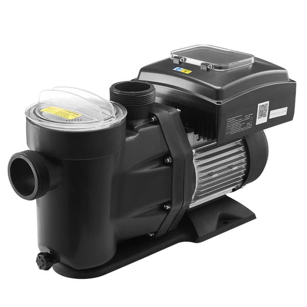 Poolpumpe Variabel Hastighed 1100W 50x50 cm Sort Selvansugende