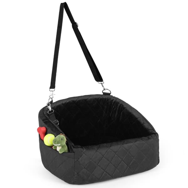 Hundesæde til små og mellemstore kæledyr 50x46x30 cm sort/grå