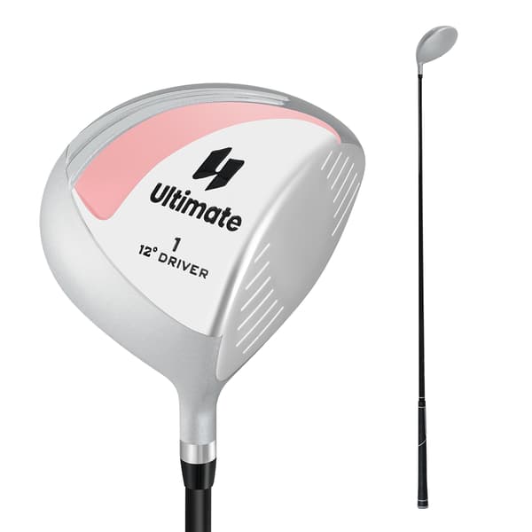 Golfdriver til kvinder 12° loft 460CC 109,2 cm sort/sølv