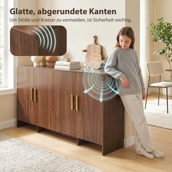 Skænk 152x40x80 cm Brun MDF