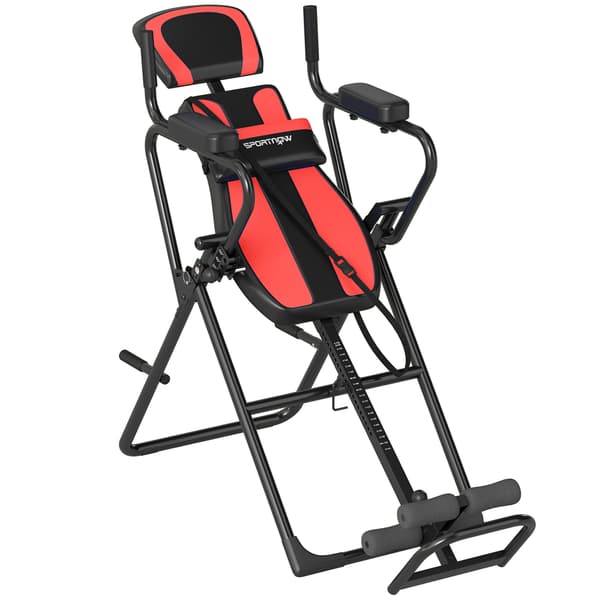 Inversion Table 3-i-1 med Push-Up og Pull-Up Barer 161x69x146 cm Sort Stål
