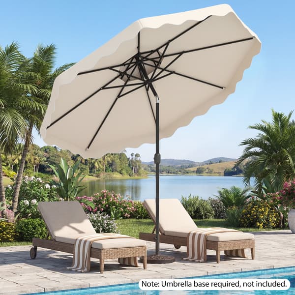 Terrasseparasol 305x259 cm Beige
