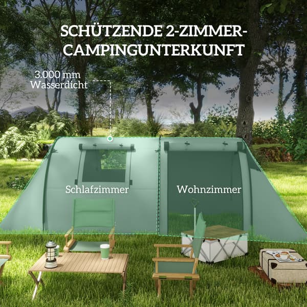 Campingtelt 470x220x150 cm Grå Polyester
