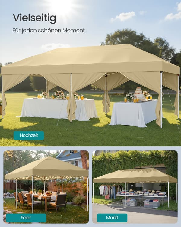 Paviljonki 6x3x2,6 m Beige