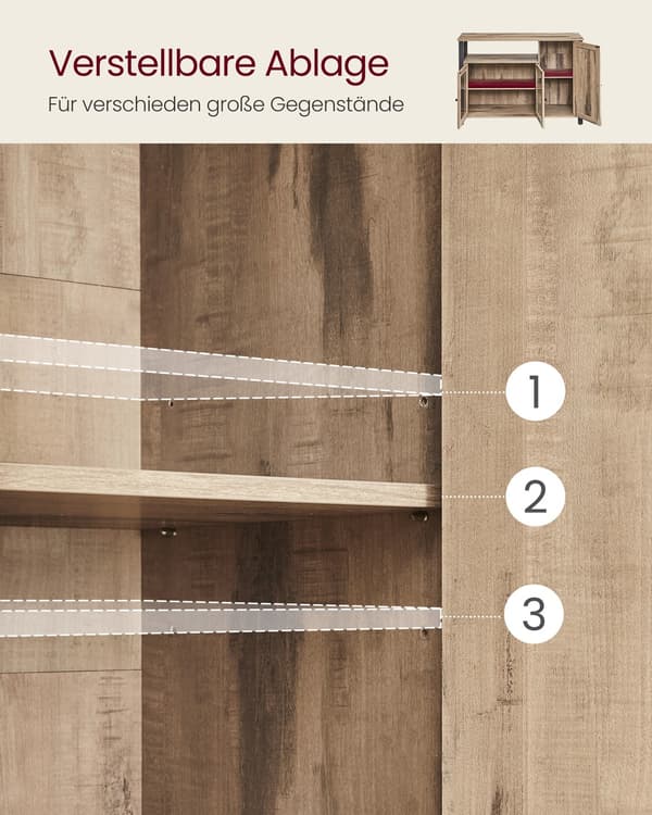 Sideboard 110x33x75 cm Brun Trä Stål Förvaring