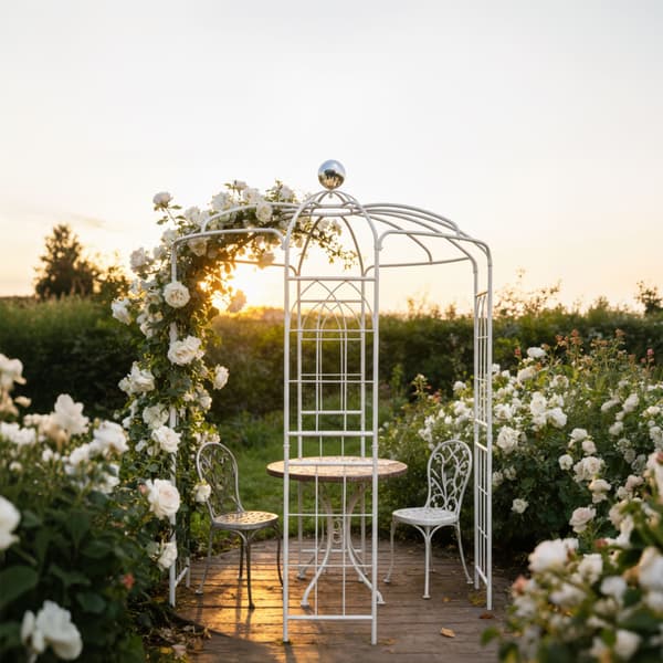 Rose Arbour Metall Trädgårdspaviljong, Kodustaar