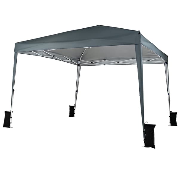 Udendørs pavillon 300x300x247-267 cm grå