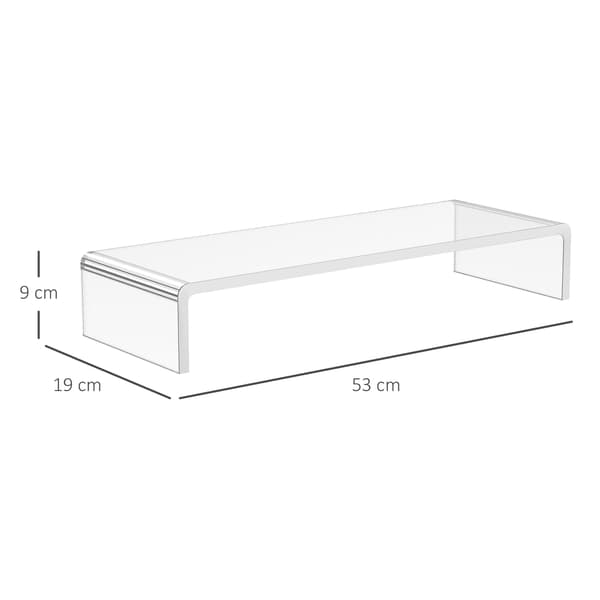 Monitorstander, 53x19x9 cm, Transparent