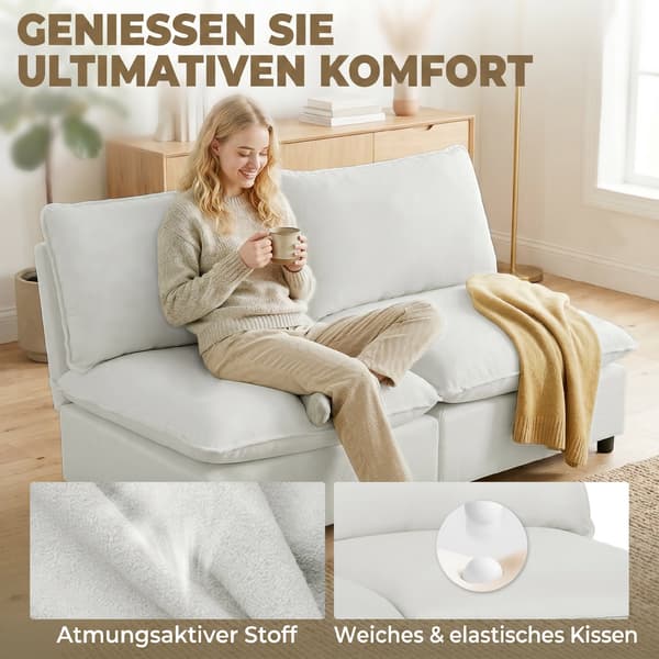 Soffa 146x85x78 cm Grå Konstläder