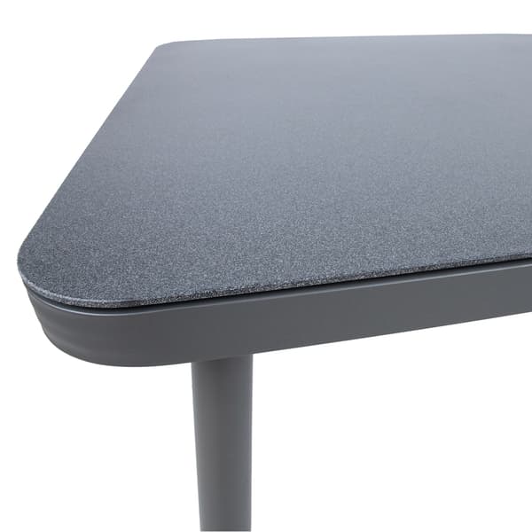 Bord 90x90x75 cm Grått Glas