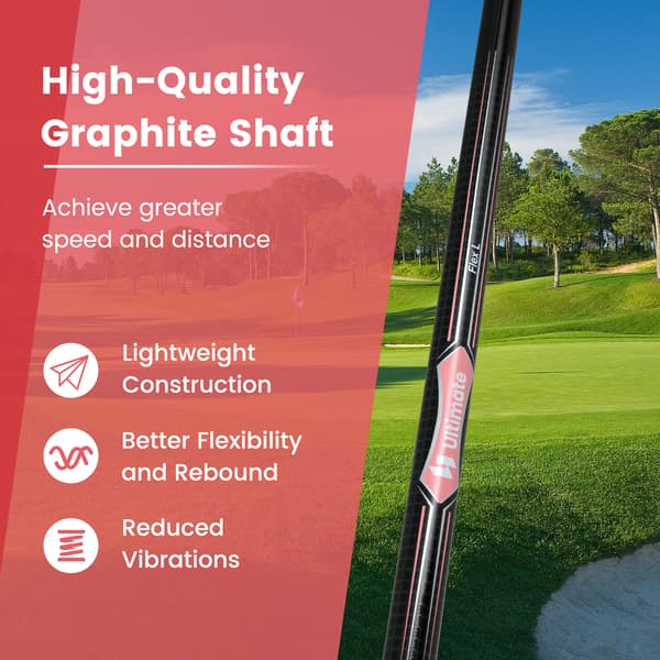 Golfdriver til kvinder 12° loft 460CC 109,2 cm sort/sølv