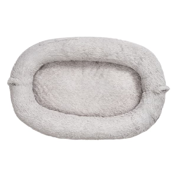 Hundeseng til mennesker, 132x86x24 cm, Grå, Memory Foam