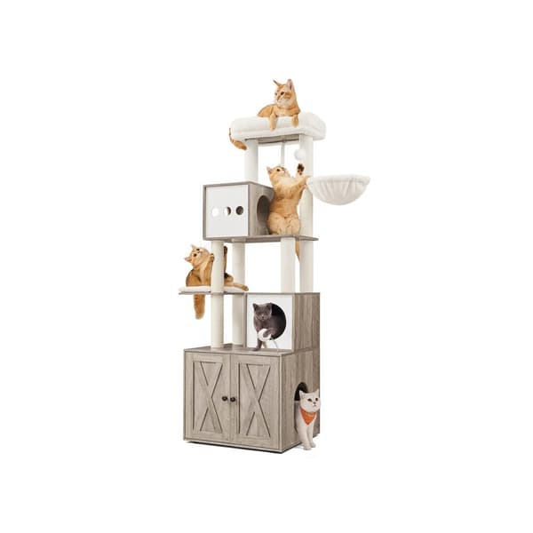 Kattträd med Kattlåda-Skåp