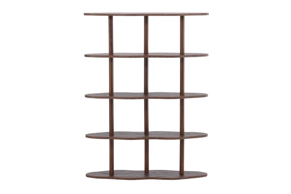 Bogreol Moln 105x30x140 cm Mocca MDF