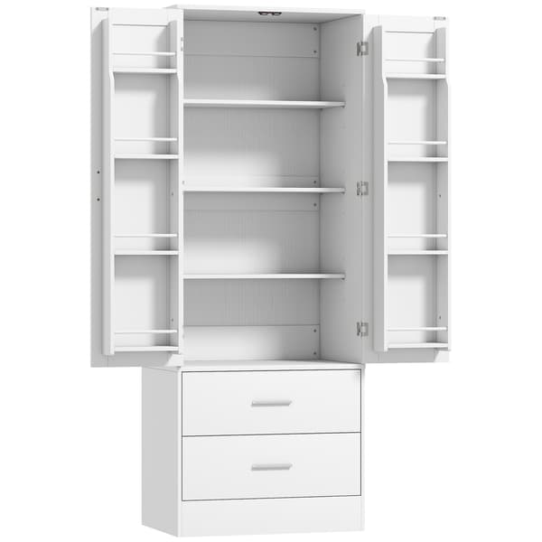Kökskåp 60x40x159 cm Vit MDF