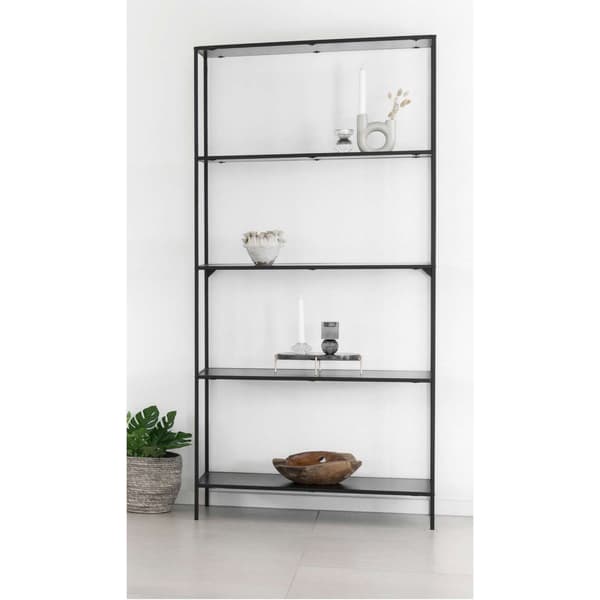 Reol, 80x36x170 cm, Sort, Metal