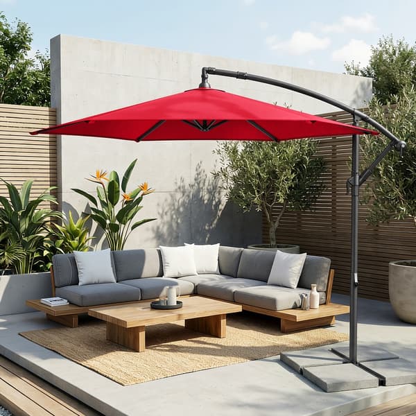 Parasol 300 cm diameter Röd Metall